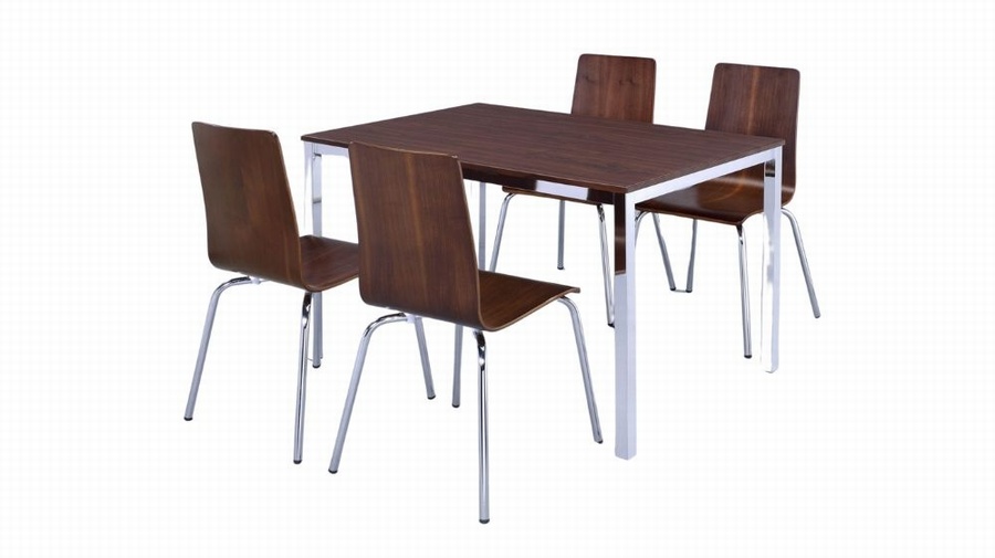 Walnut Table & 4 Chairs