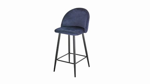 Colindale Navy Velvet Bar Stool