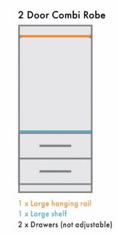 Marlow 2 Door Combi Robe