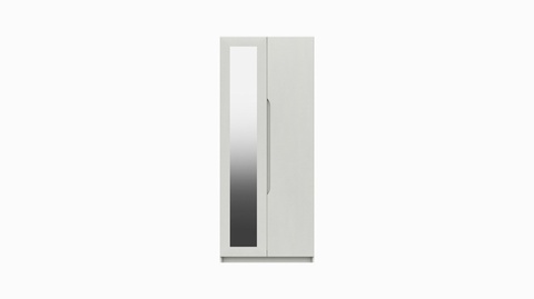 Alpine 2 Doors Wardrobe with Mirror