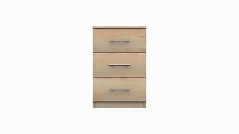 Budget 3 Drawer Bedside