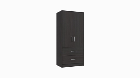 Marlow - Anthracite Oak 2 Door Combi Wardrobe