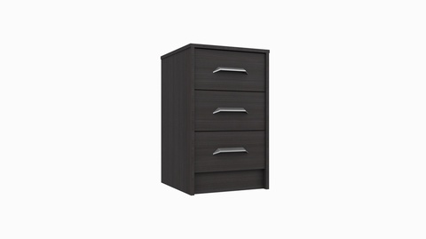 Marlow - Anthracite Oak 3 Drawer Bedside