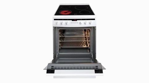 Freestanding Electric Cooker With Ceramic Hob 60cm Wide - White