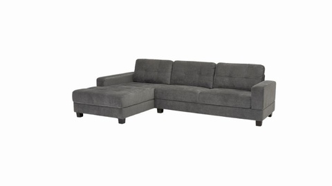 Jerry Corner Grey Fabric Sofa